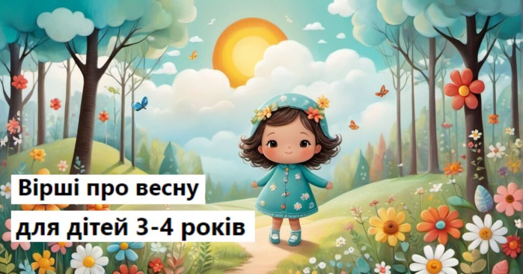 Смішні вірші про весну для дітей 3-4 років